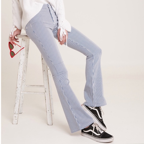 Striped Flared Jeans - Picture 4 of 5